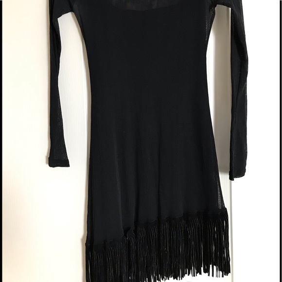 Sheer tunic style fringed dress - Picture 4 of 4
